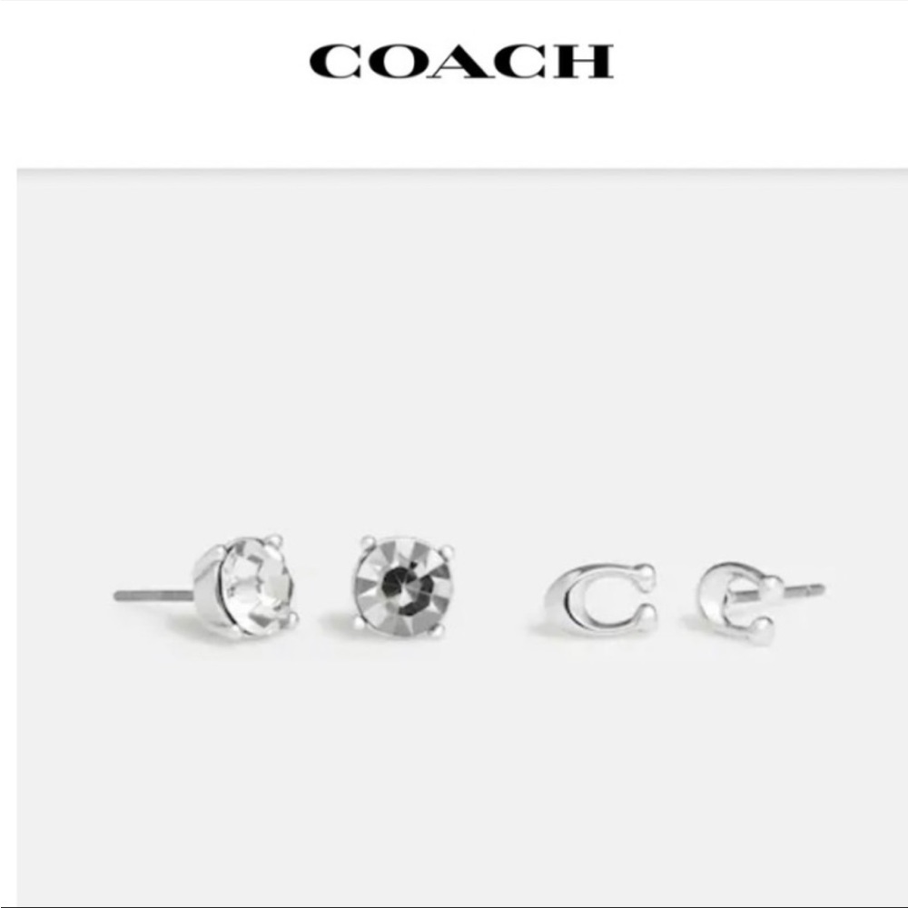 Coach Signature C Stud Earring Set